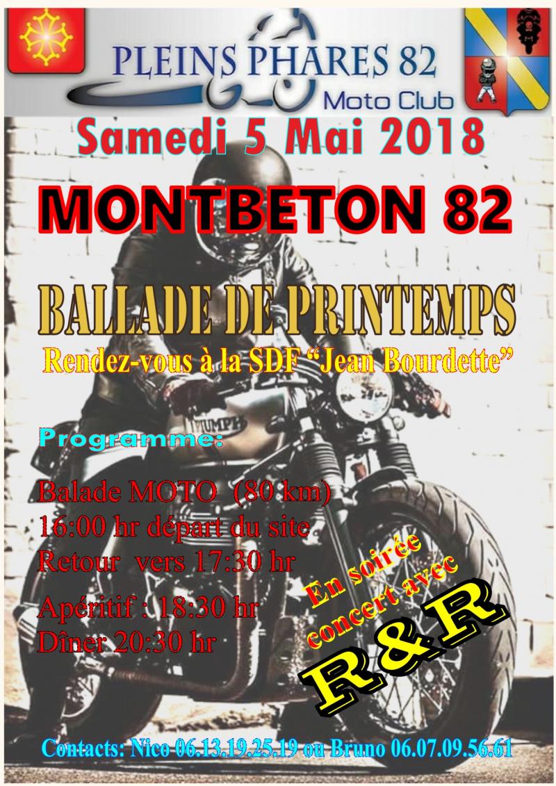 MANIFESTATION - ballade de printemps - samedi 5 mai 2018 - MONTBETON -  (  82 )  18040710