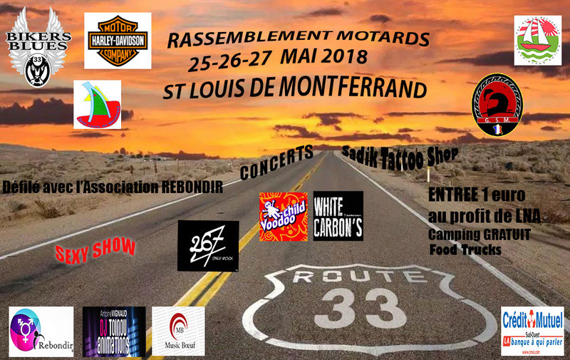 Rassemblement Motards -  25- 26 - 27 mai 2018 - St Louis de Montferrand  18053310