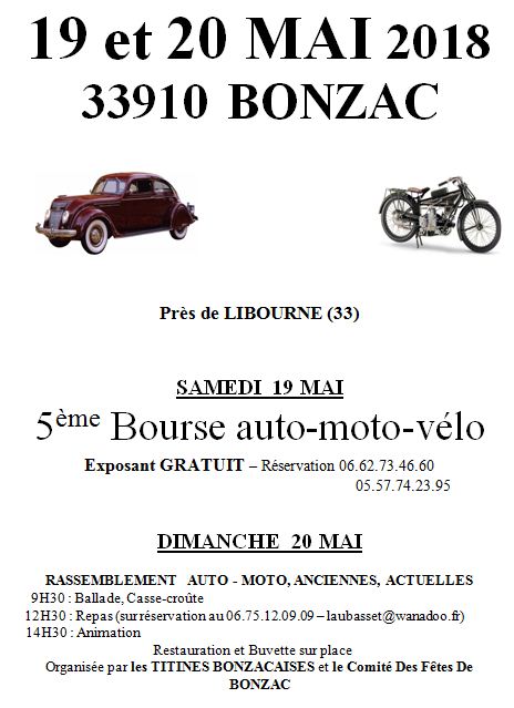 Bourse et Ballade - 19 & 20 mai 2018- BONZAC - 33910 2018bo13