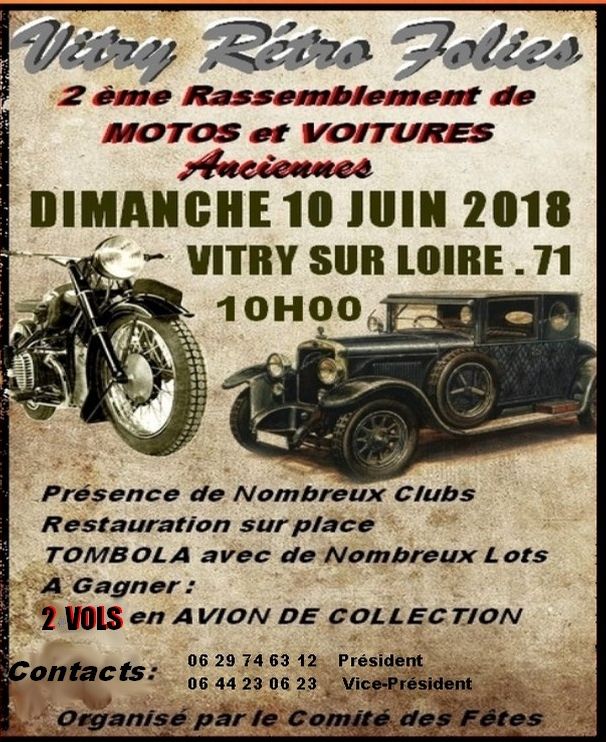 Rassemblement - Dimanche 10 juin 2018 - Vitry sur Loire ( 71 )  Affich19