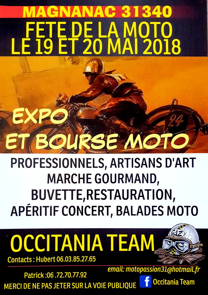 EXPO & BOURSE MOTO - 19 & 20 mai 2018 - MAGNANAC  - 31340 Motopa10