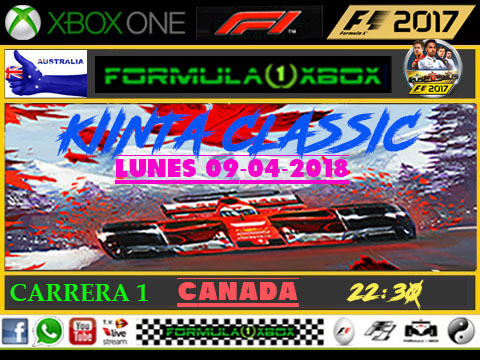 LUNES ONE CLASSIC - F1 XBOX / F1 2017 - XBOX ONE / CONFIRMACIÓN DE ASISTENCIA AL G.P. DE CANADÁ / 09-04-2018A LAS 22:30 HORAS  Hqdefm17