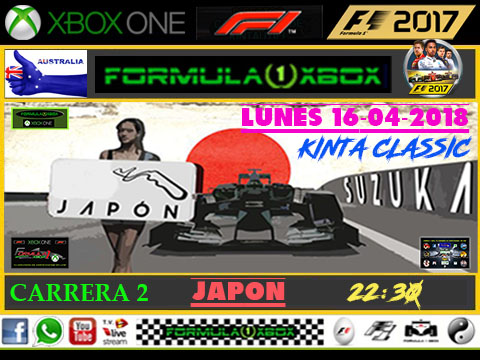 LUNES ONE CLASSIC - F1 XBOX / F1 2017 - XBOX ONE / CONFIRMACIÓN DE ASISTENCIA AL G.P. DE JAPON / 16-04-2018 A LAS 22:30 HORAS   Japon10