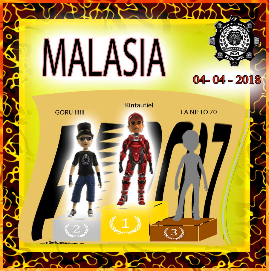 CAMPEONATO MIÉRCOLES F1  / PODIUM Y RESULTADOS DEL G.P.  DE MALASIA  /  MIÉRCOLES04-04-2018 Podio_38