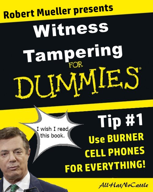 Manafort tampers with a witness, Mueller wants him jailed... Dummie10