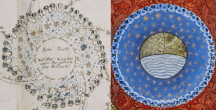 [Manuscrit de Voynich] Iconographie reconnaissable : f68v et le "cosmos d'Oresme" Oresme11