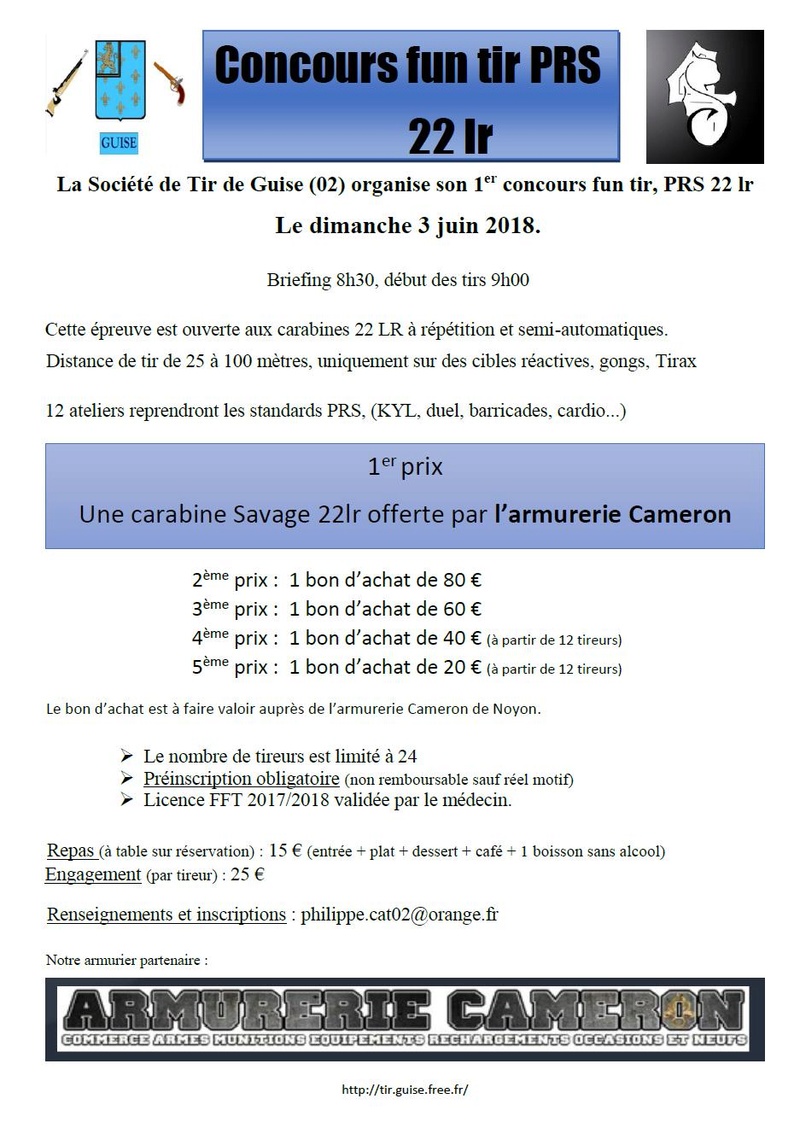 1er concours PRS 22lr de la Societe de Tir de Guise, 3 juin  Affich11