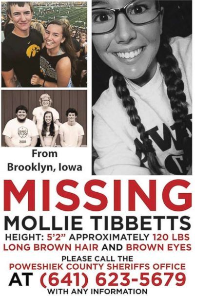 Abigail Williams, 13, Libby German, 14, April Tinsley 8 Mollie Tibbetts 18 Amy Renee Mihaljevic 10 Tibbet10