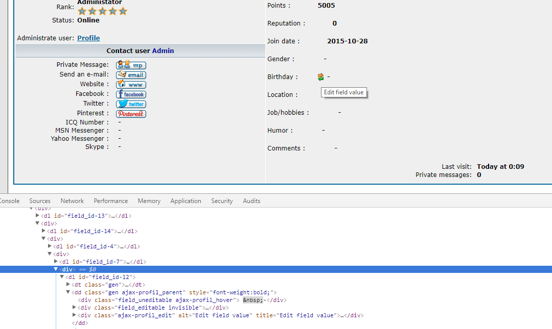 Custom profile_view_body layout issues 32110