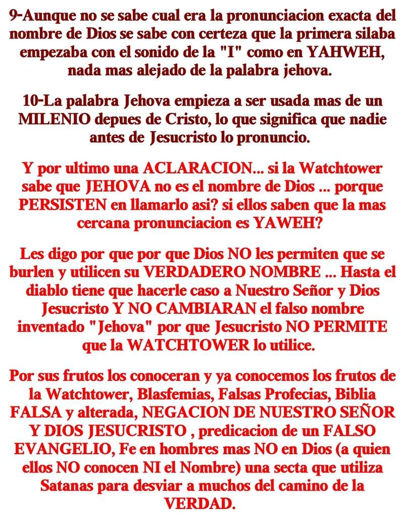 porque NUNCA un judio predico a ALGUN jehova Jehovi11