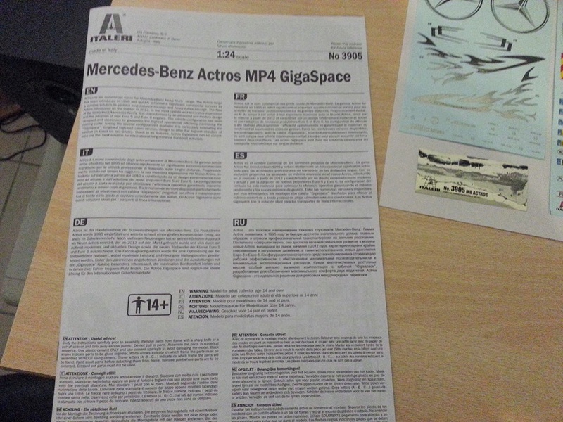 [ Mercedes Actros Gigaspace MP4 1/24 ème Italeri .]  16003210