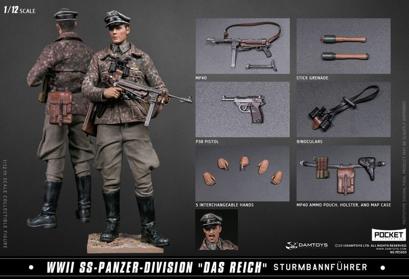 Dam toys figurines 1/12 Das Reich" Sturmbannführer 29060110