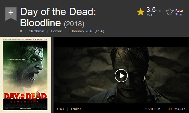 حصرا فيلم الرعب الجميل Day of the Dead Bloodline (2018) 720p WEB-DL مترجم بنسخة الويب ديل 23-04-10