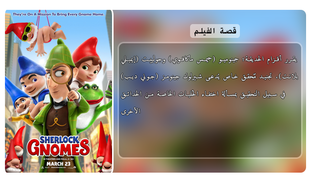 حصريا فيلم الاينمي والمغامرة والكوميدي الجميل Sherlock Gnomes (2018) 720p BluRay مترجم بنسخة البلوري Oie510