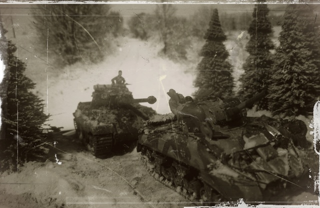 Wacht am Rhein (1/72) Tigre II Italeri - Beute M4A1 Esci - SCHWIMMWAGEN Hasegawa Wacht_16