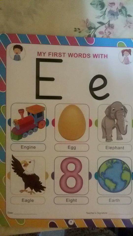شيتات الحروف الانجليزيه مع 6 كلمات لكل حرف اكتر من رائعه E10