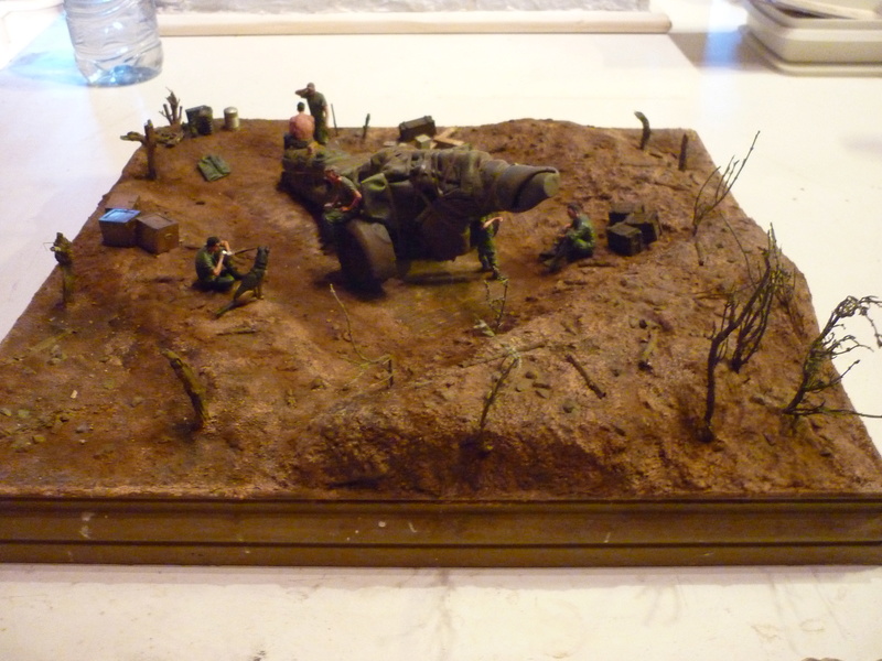 Préparatif emplacement de tir - 155mm Howitzer Airfix 1/35 P1080926