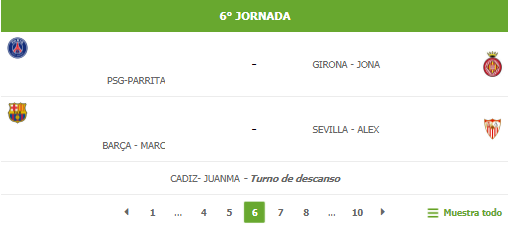 6 jornada champ 6b10