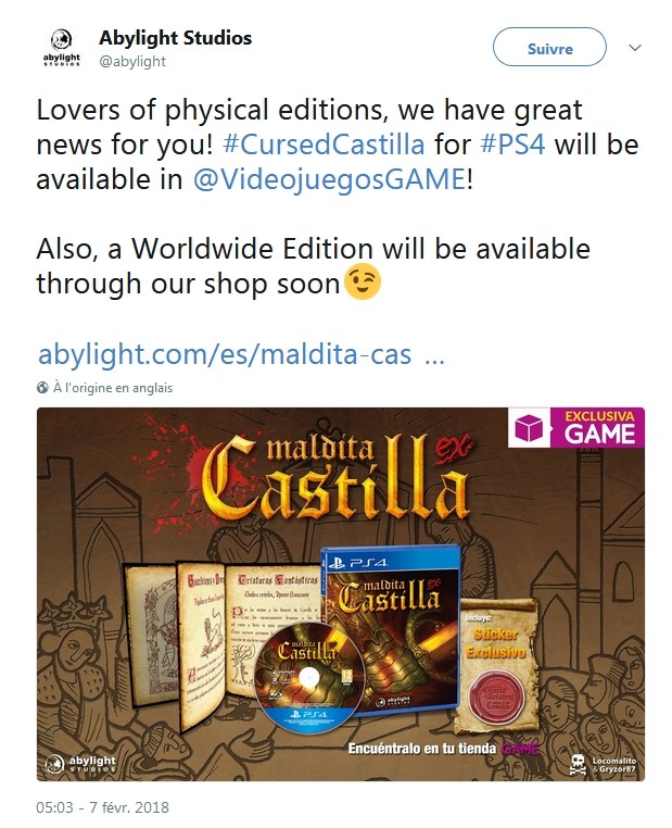 maldita castilla ex ps4 physical maldita castilla ex ps4 physical