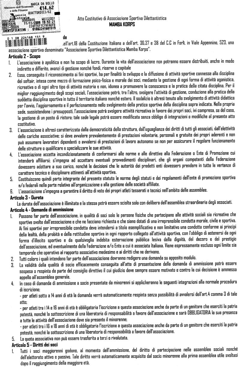 ALLEGATI AL MODULO DI ISCRIZIONE  2010-s14