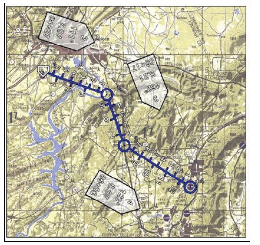 Map Route Leg Planning Notation (numbers) Map10
