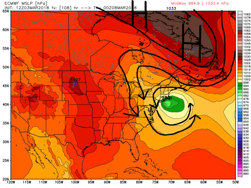 March 7th-8th 2018 Storm Potential Ecmwf_90