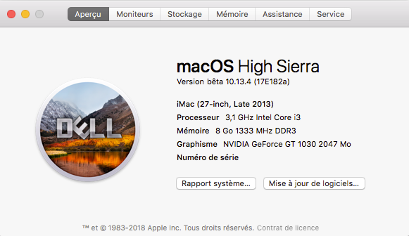 Beta macOS High Sierra Beta 10.13 1 (17B46a) a 10.13.2 Beta et +++ - Page 2 Captu380