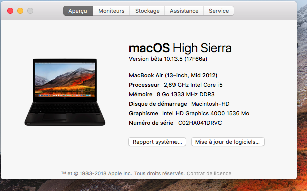Beta macOS High Sierra Beta 10.13 1 (17B46a) a 10.13.2 Beta et +++ - Page 2 Sans_162