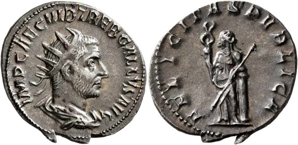 Trebonianus Gallus, felicitas publica. Galle10