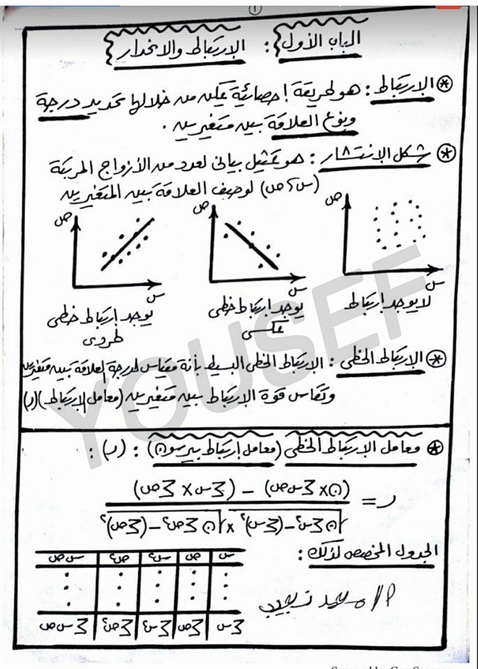 ملاحظات مهمة في مادة الاحصاء  11280