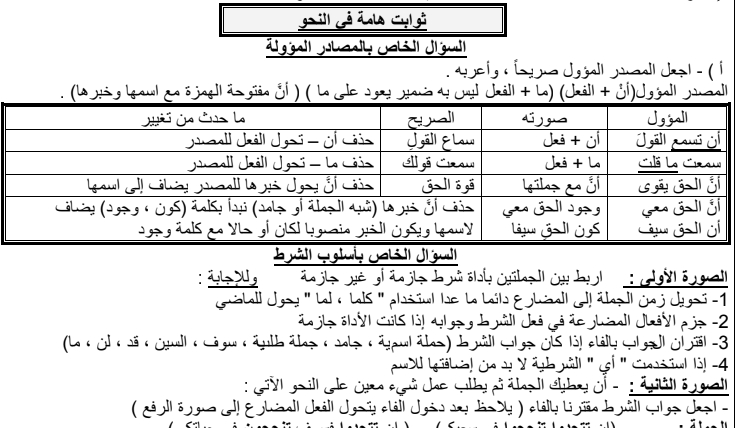 مراجعة ليلة امتحان اللغة العربية للصف الثالث الثانوي أ/ محمد رويشيد 33109