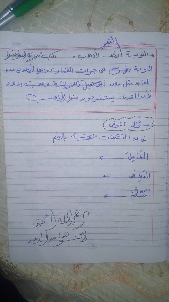 قرائية درس أرض الذهب لغة عربية الثالث الابتدائي ترم ثاني 4299