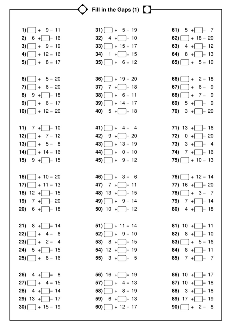 تدريبات Maths "جمع" للصف الثانى الابتدائى لغات الترم الاول 445