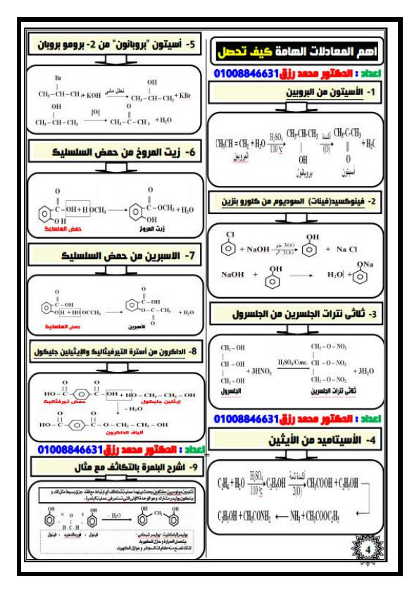 مراجعة مخططات الكيمياء العضويه لثانوية العامة _o_ua_11