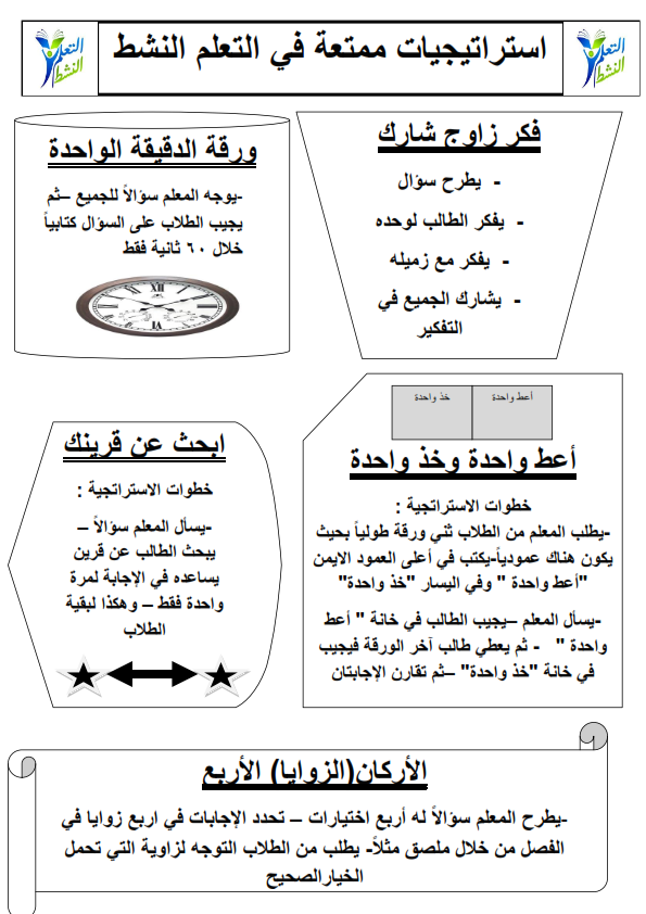 استراتيجيات التعلم النشط 5 ورقات وورد Aa_oo_12