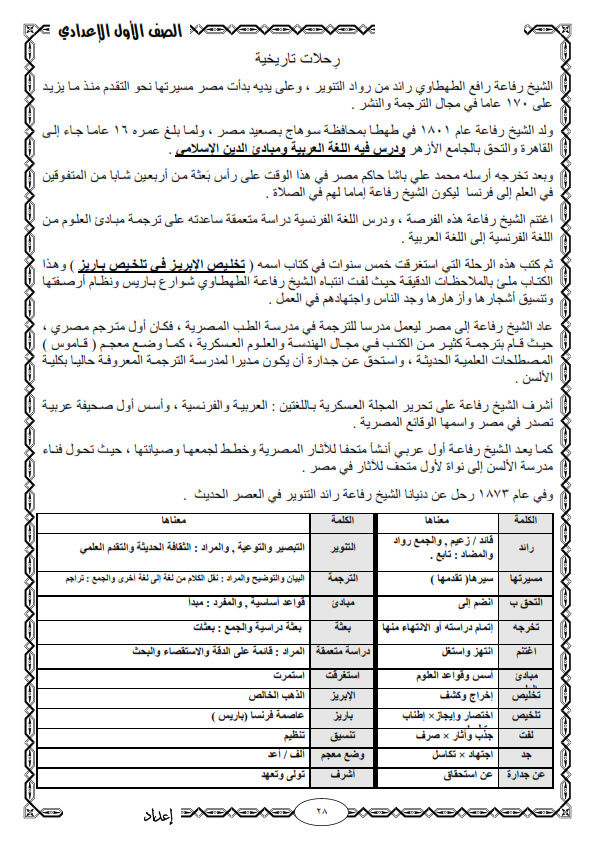 مراجعة القراءة للصف الأول الاعدادي الترم الثاني في 7 ورقات فقط Uoy_a_13