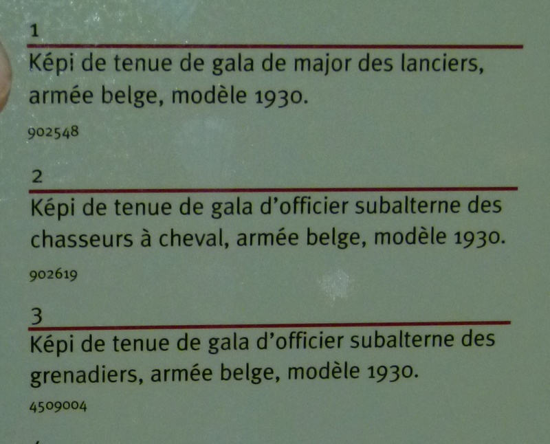 Képi belge, identification, estimation. Lygend10