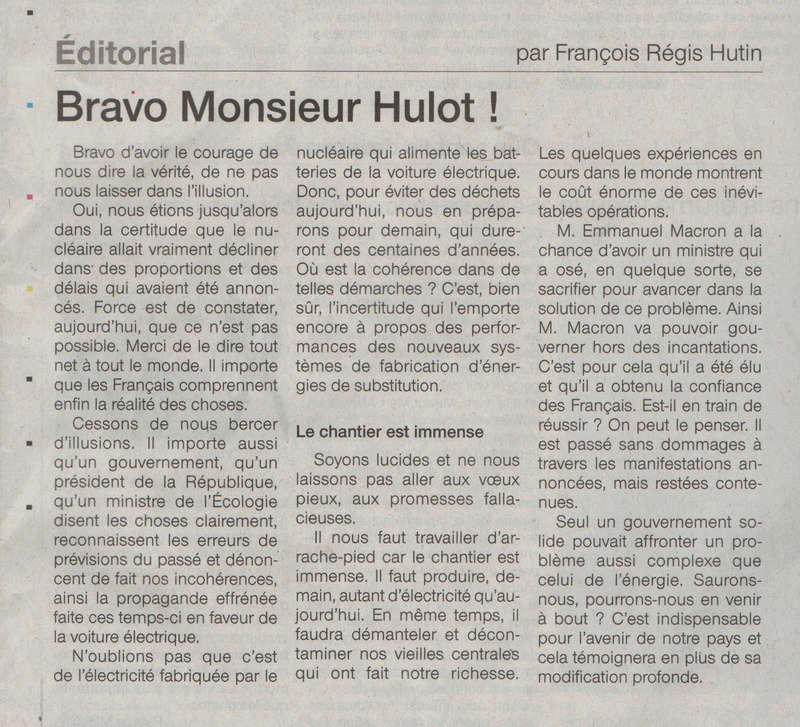 Editorial de Ouest France du 11 novembre Image10
