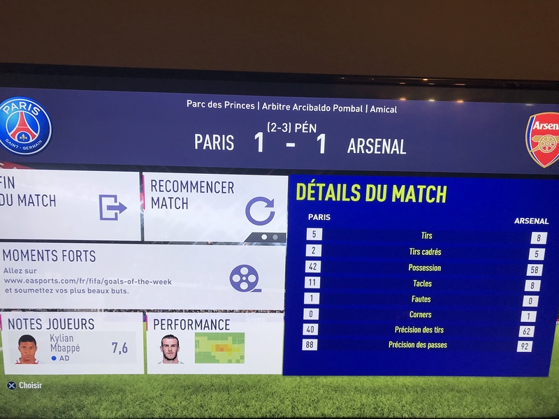 1 er Tour Paris vs Arsenal Match retour  Ab502c10