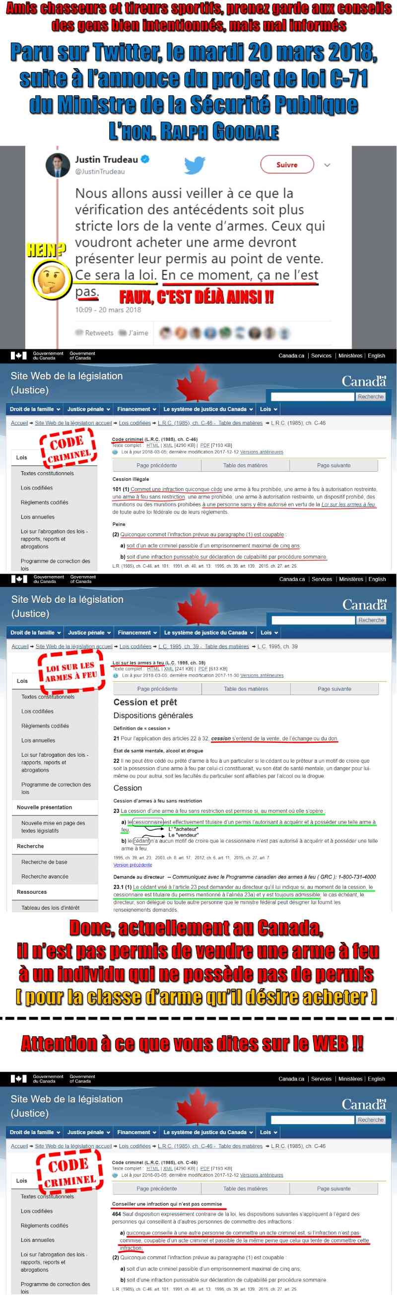 Trudeau et sa connaissance des lois sur les armes Tweet_10