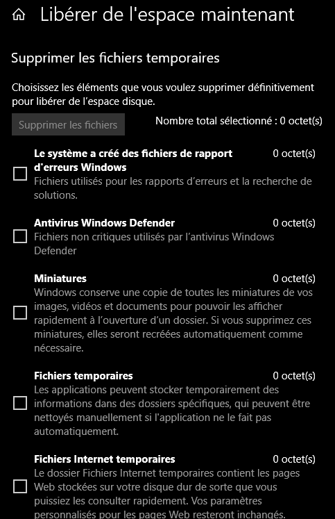 Windows 10 Supprimer les fichiers temporaire  Suppri13