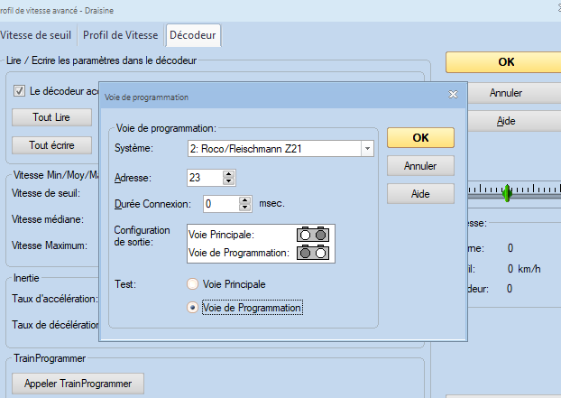 voie de programmation - Z21 et voie de programmation Captur10