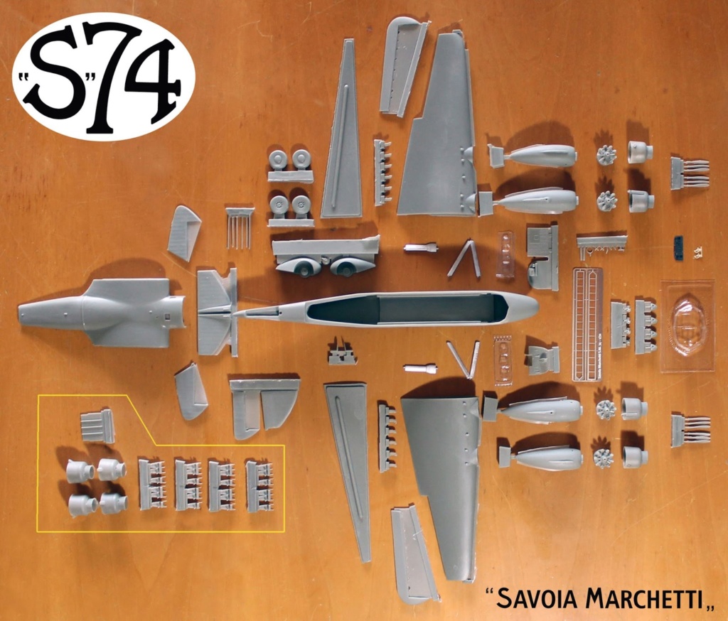 Savoia Marchetti S 74  Millepiedi kit résine Sem model au 1 72 - Savoia Marchetti S.74  "Millepiedi", kit résine Sem model au 1/72 48197910