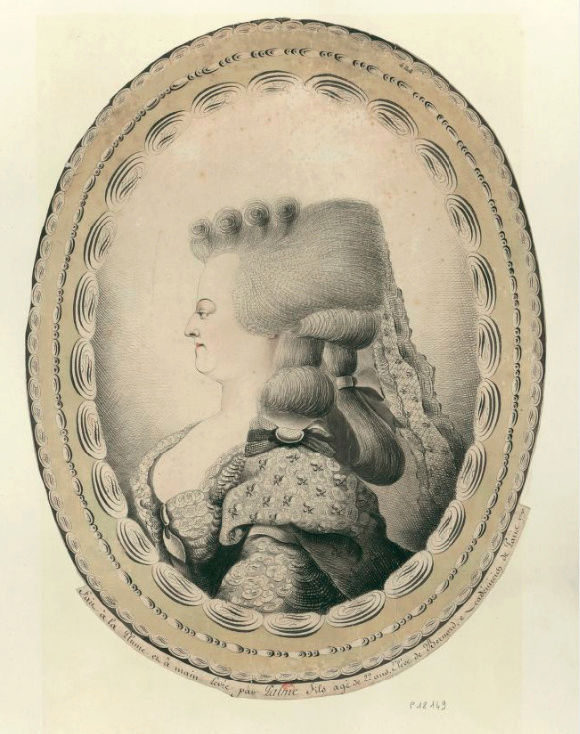 bernard - Jean-Joseph Bernard : portraits au trait de plume de Marie-Antoinette et Louis XVI Captu424