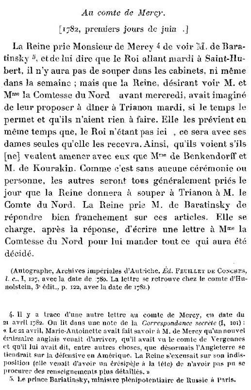 Correspondance de la Reine Marie-Antoinette avec le Comte Mercy Zzj311