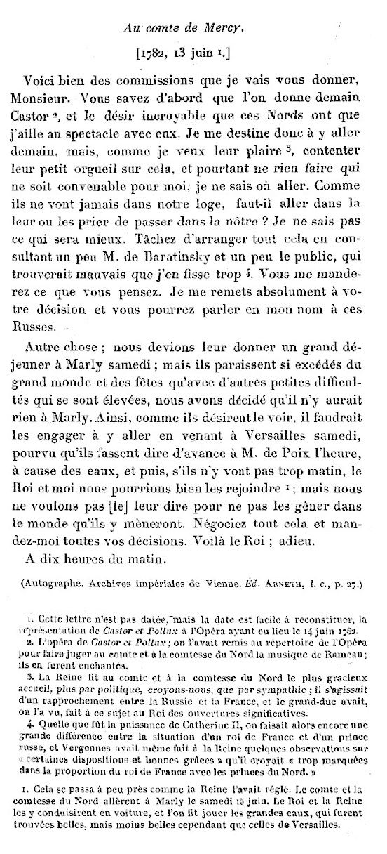 Correspondance de la Reine Marie-Antoinette avec le Comte Mercy Zzj312