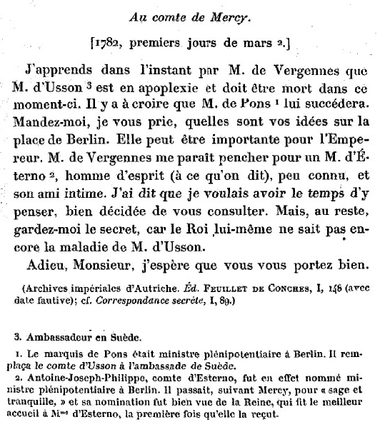Correspondance de la Reine Marie-Antoinette avec le Comte Mercy Zzj317