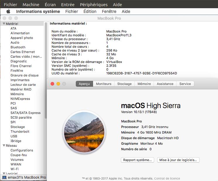Script pour créer un iso macOS High Sierra 10.13  pour VMware Virtua11