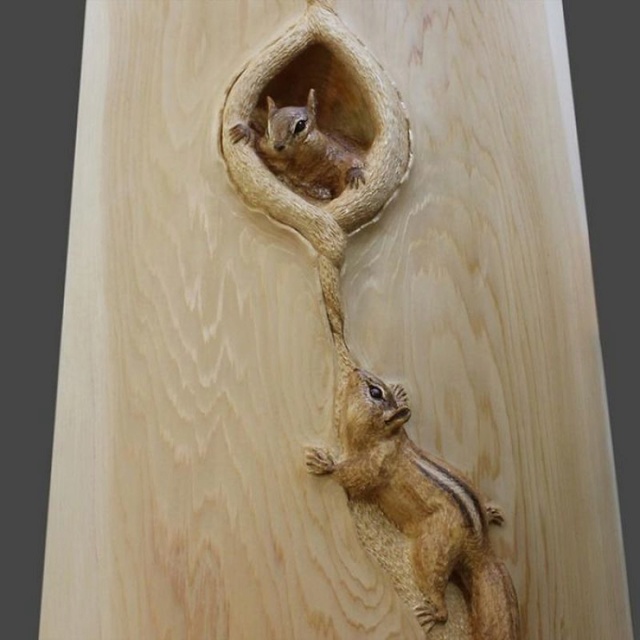 Nghệ sỹ Nhật Bản điêu khắc động vật tỉ mỉ và chi tiết từ gỗ ... A1410