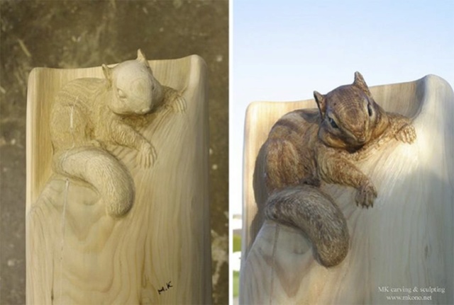 Nghệ sỹ Nhật Bản điêu khắc động vật tỉ mỉ và chi tiết từ gỗ ... A1810